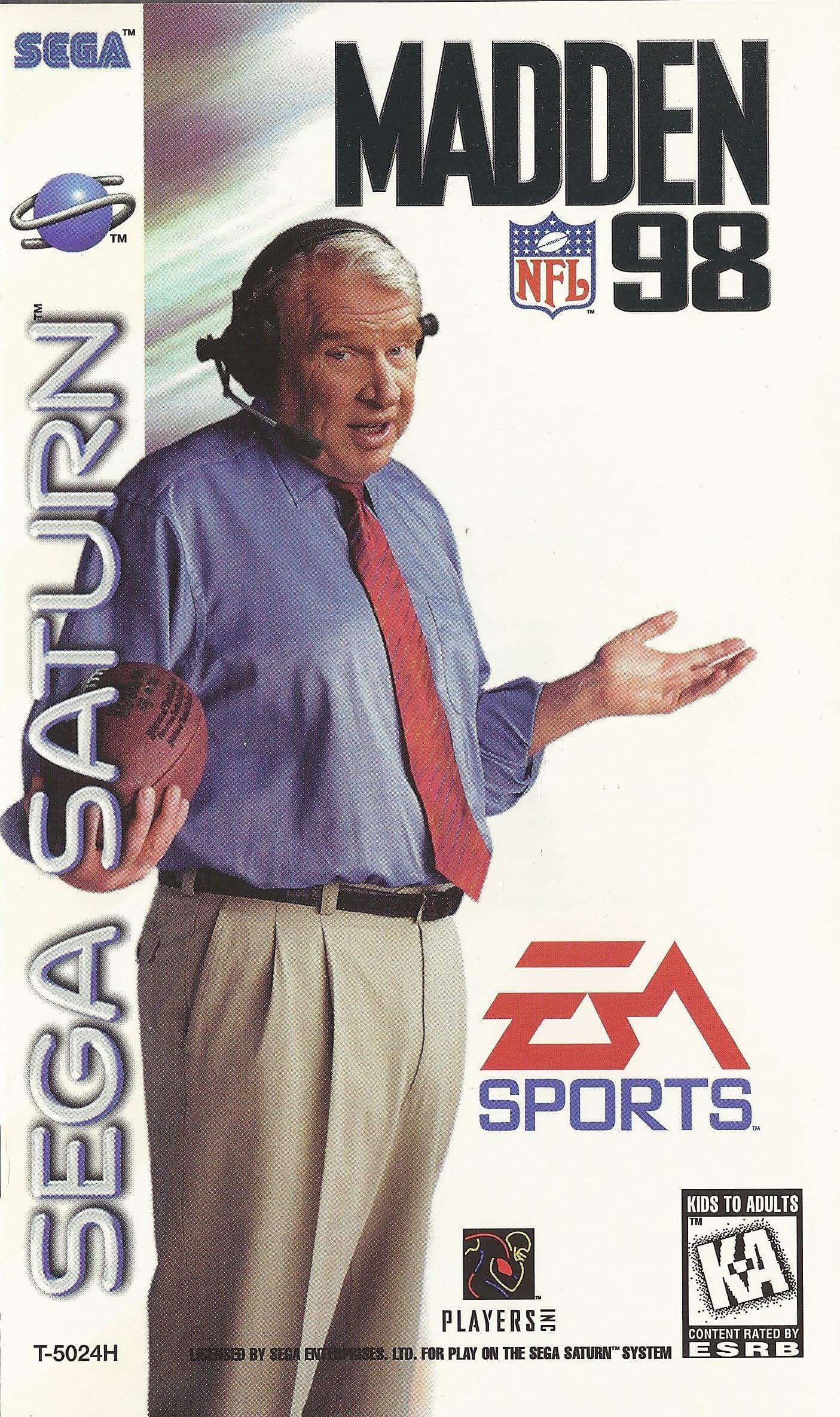 Madden NFL 98 ROM - Sega Saturn Game