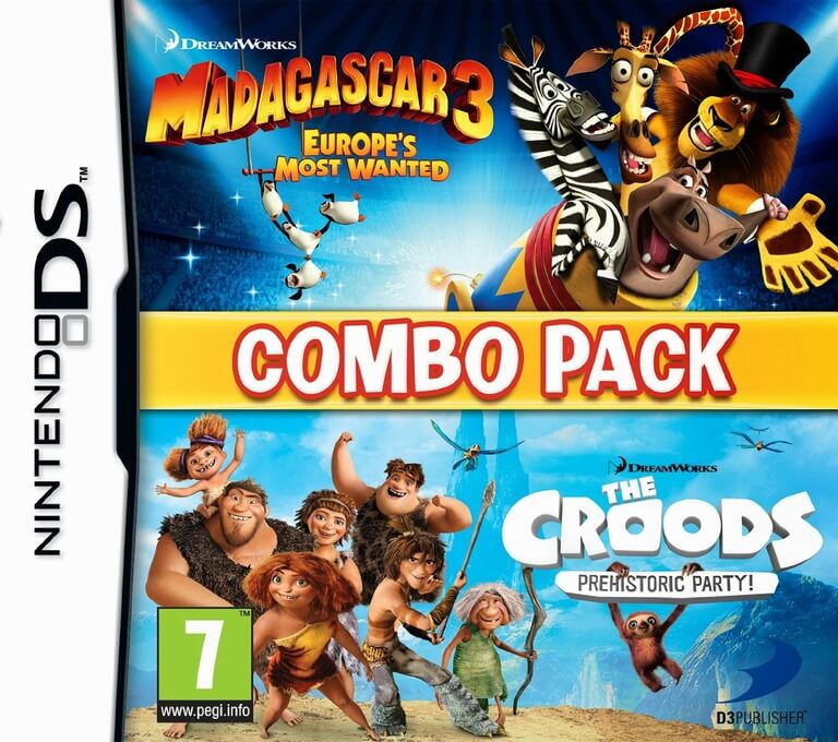 Combo Pack: Madagascar 3: Europe's Most Wanted / The Croods: Prehistoric Party!