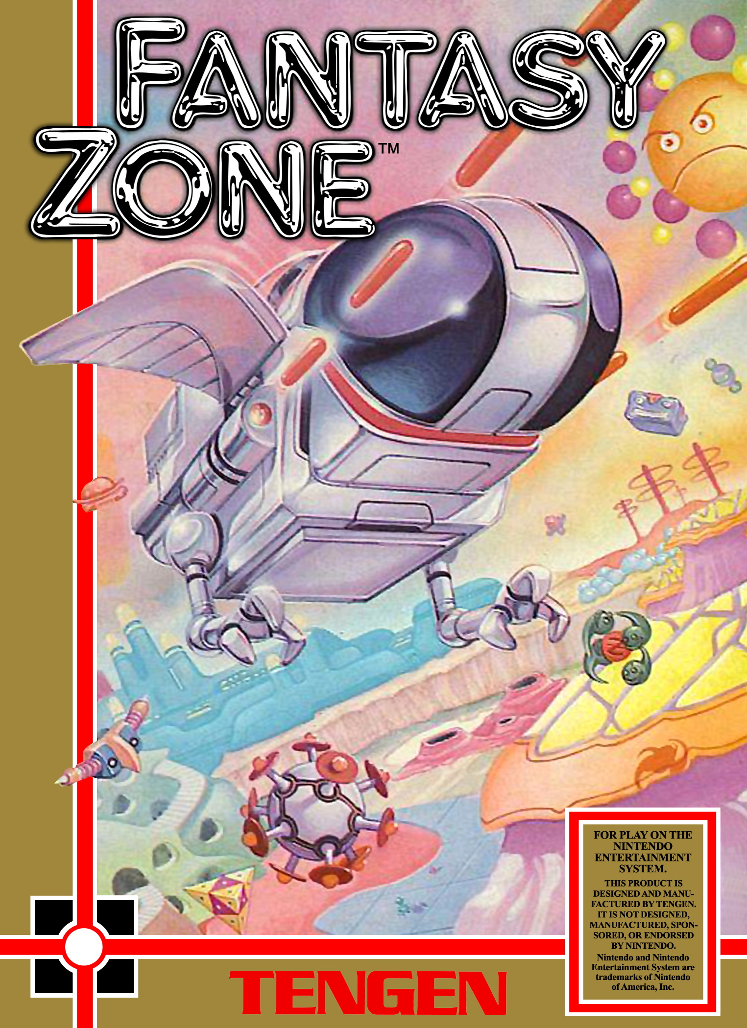 Fantasy Zone Tengen Rom Nintendo Nes Game