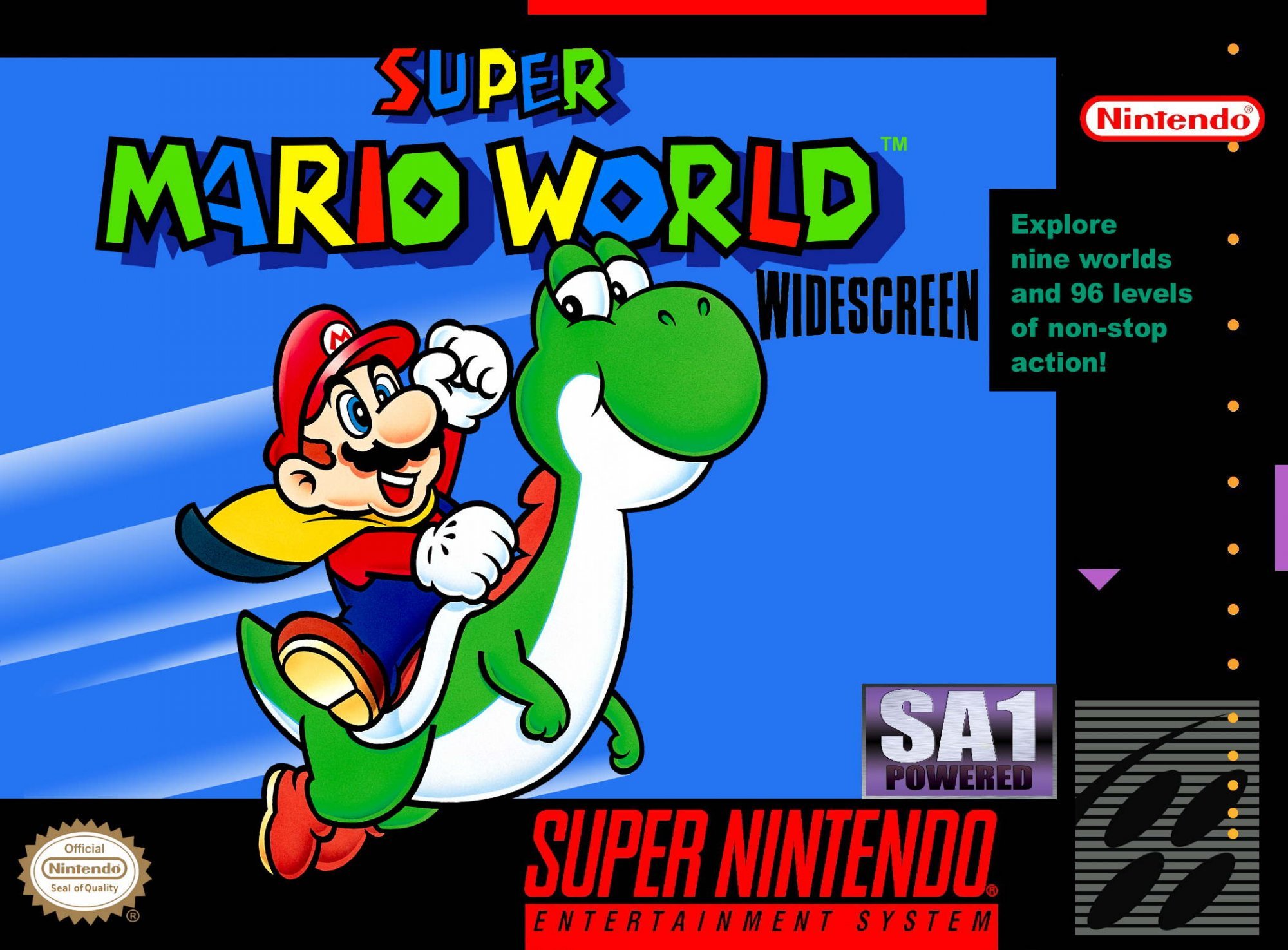 Super Mario World Widescreen ROM - Nintendo SNES Game