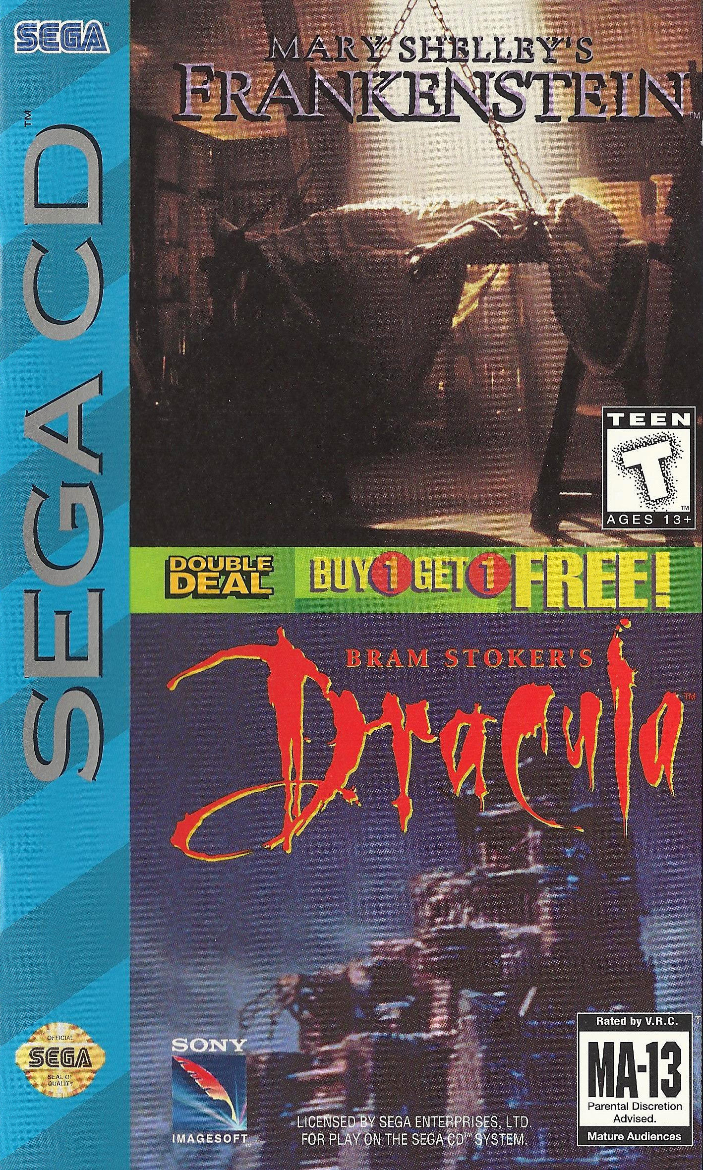 Mary Shelley’s Frankenstein / Bram Stoker’s Dracula ROM - Sega CD Game