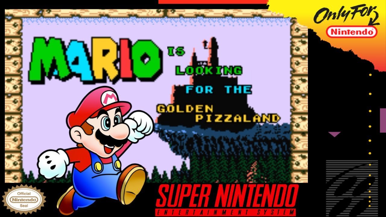 Mario is looking for the Golden Pizzaland