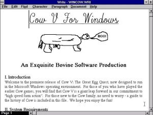 Cow V: The Great Egg Quest