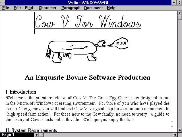 Cow V: The Great Egg Quest